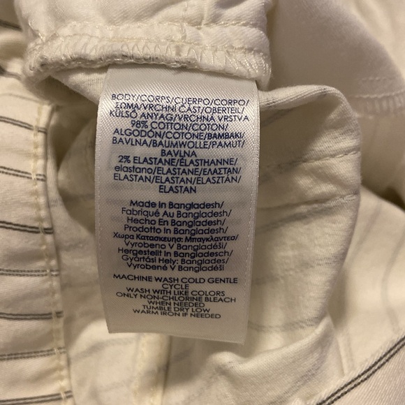 Chaps white striped capris NWT - Picture 7 of 7